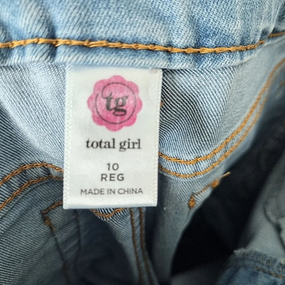 Total Girl Jeans with Adjustable Waist Size 10 NWOT
